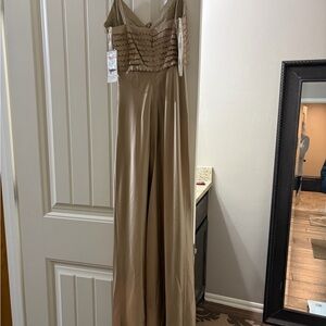 Cachet Gold Strapless Dress